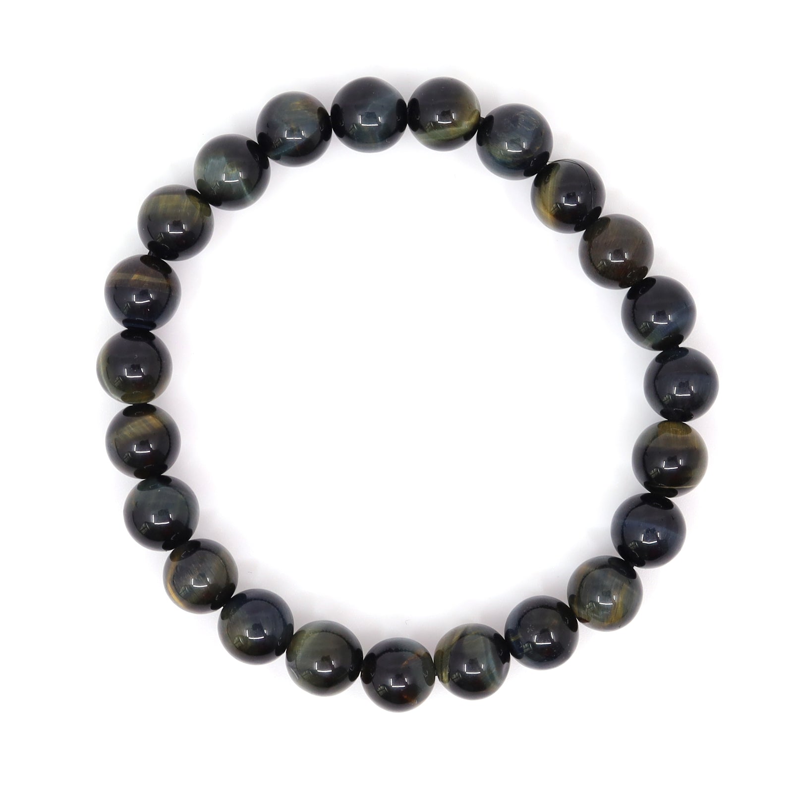 Tiger's Eye, African Turquoise & 14K Solid Gold Bracelet