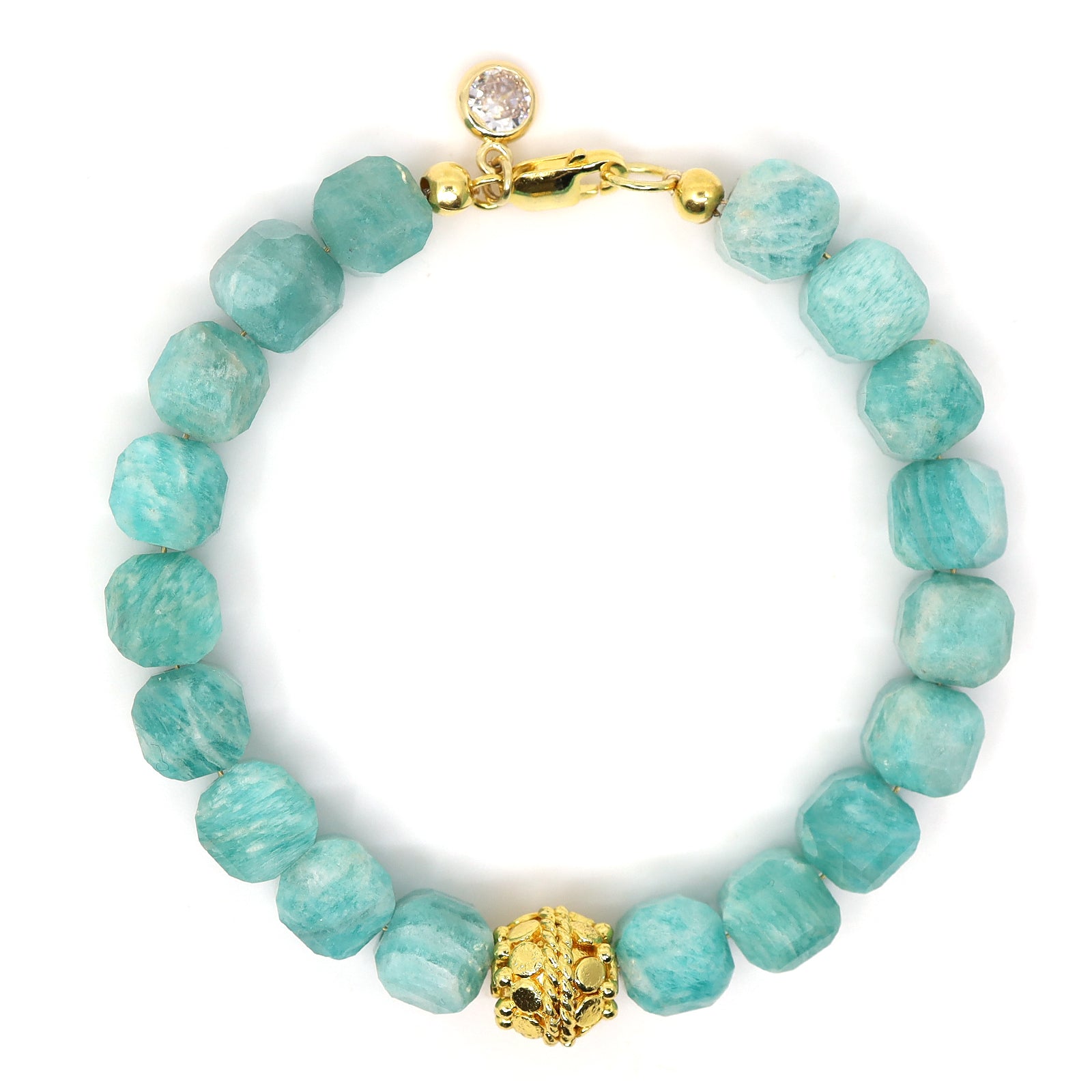 Amazonite & 18K Gold Filled Bracelet