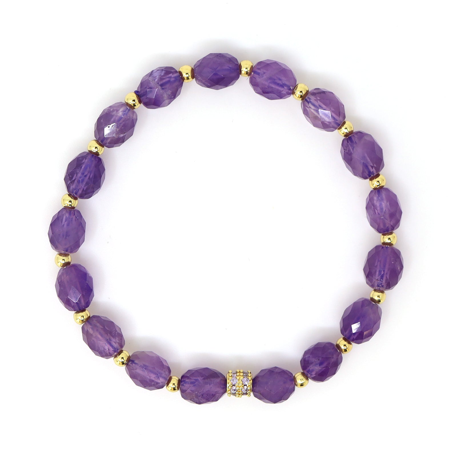 Amethyst & Cubic Zirconia Bracelet