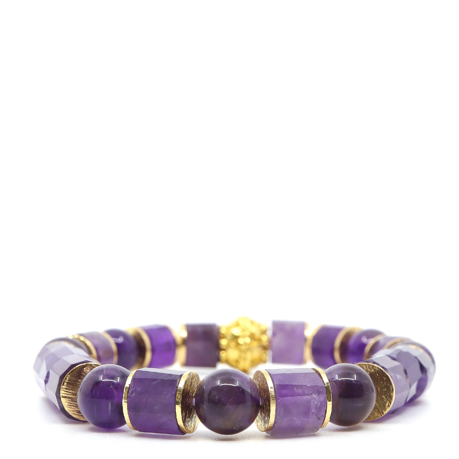 Amethyst & Bali Bracelet