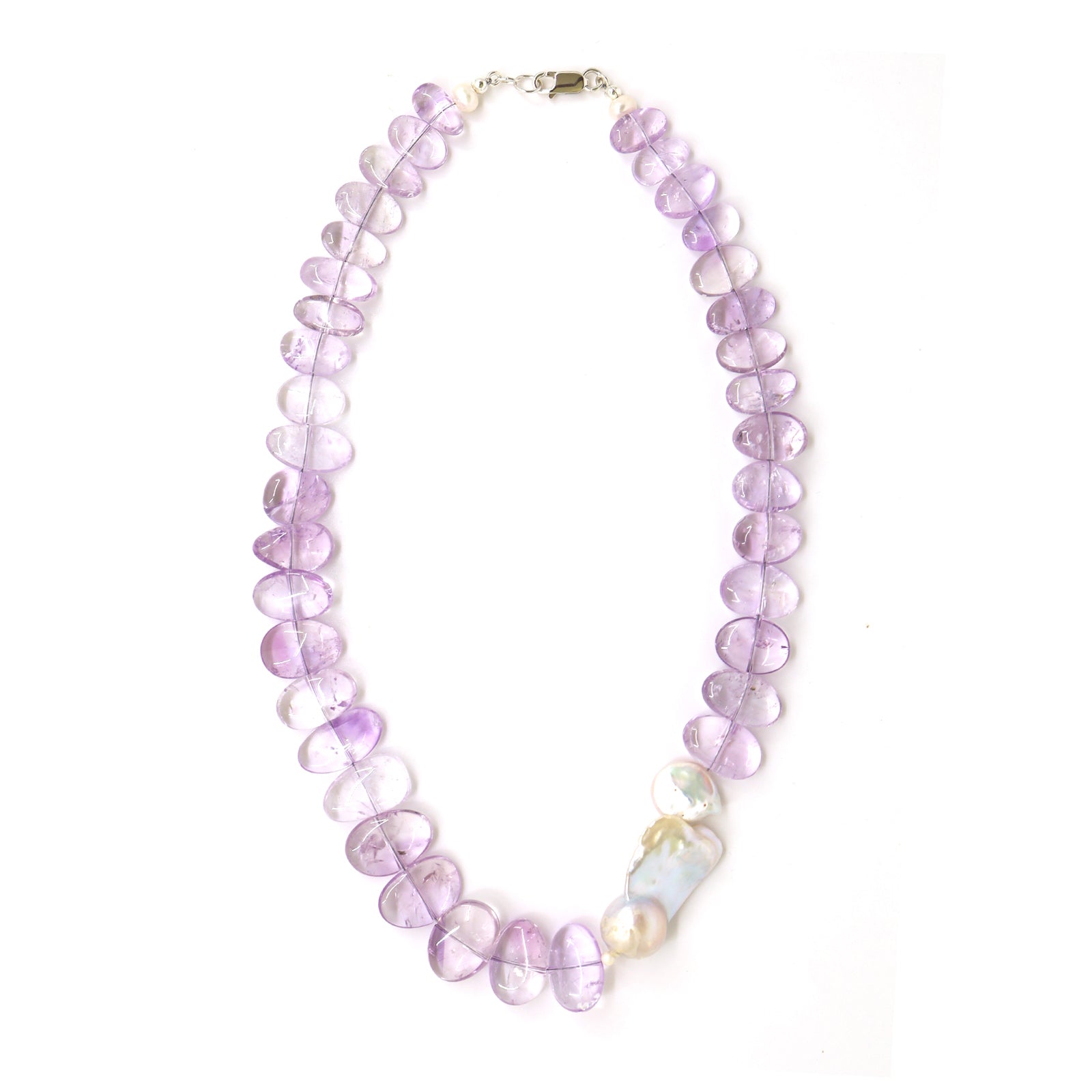 Brazilian Amethyst & Freshwater Pearl Necklace