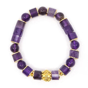 Amethyst & Bali Bracelet