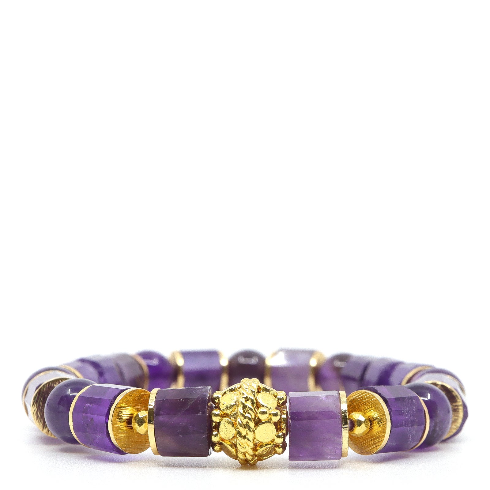 Amethyst & Bali Bracelet