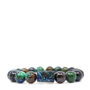Azurite Chrysocolla & 14K Solid Gold Bracelet