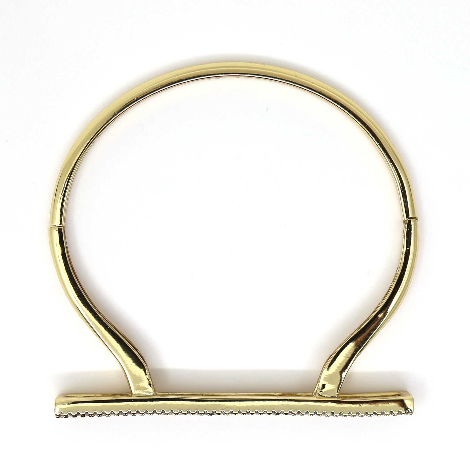 Gold Cubic Zirconia Bar Bangle