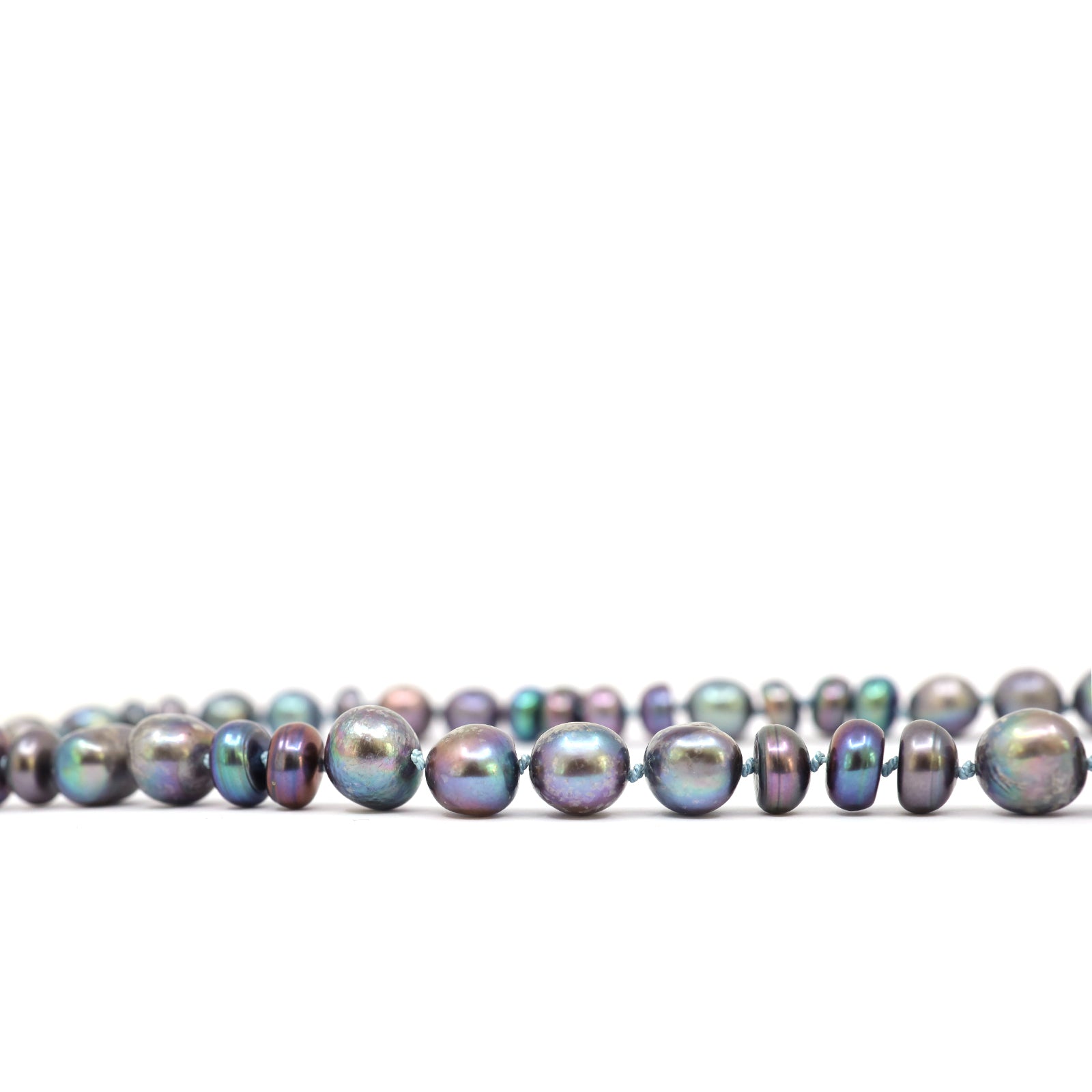 Peacock Grey Freshwater Pearls Necklace