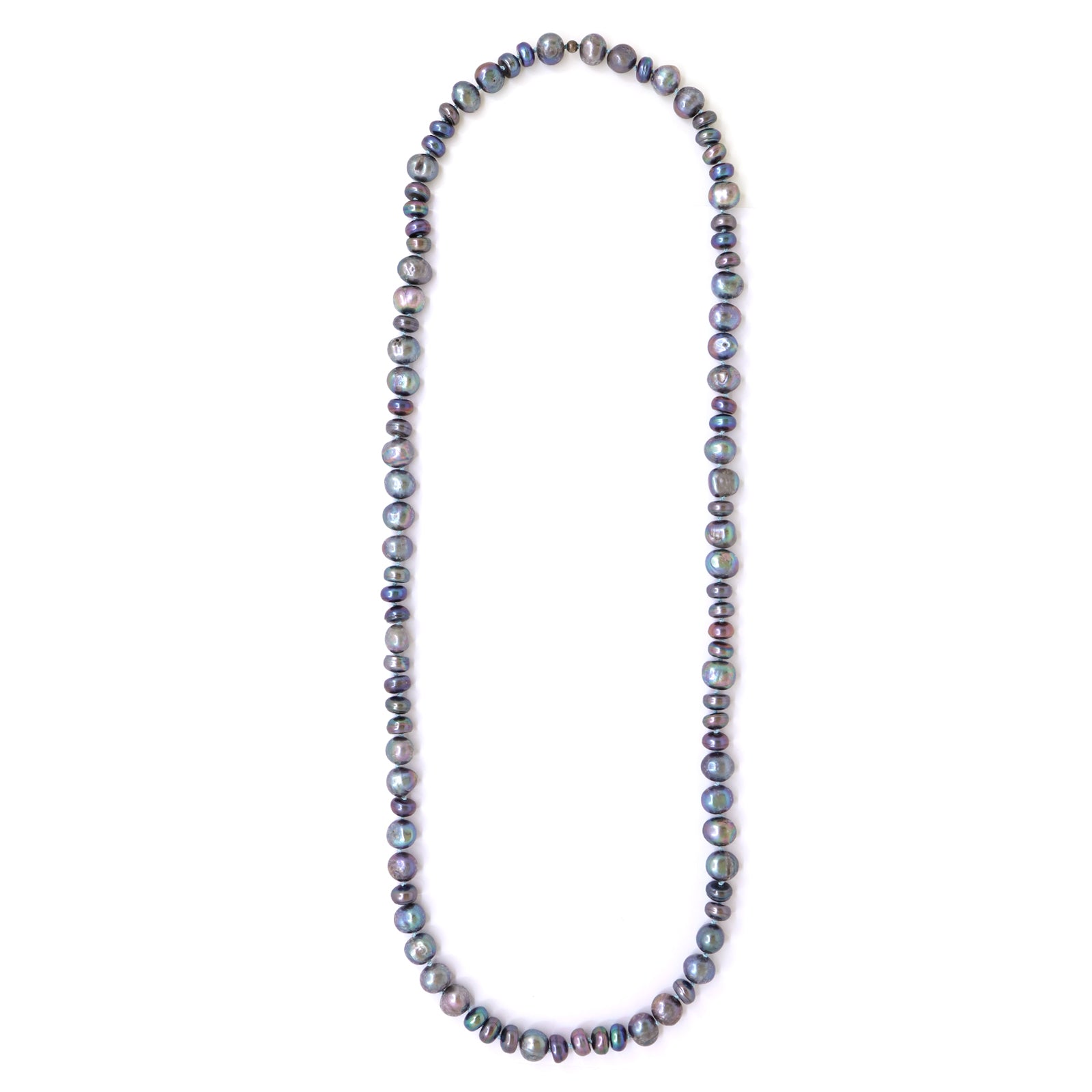 Peacock Grey Freshwater Pearls Necklace