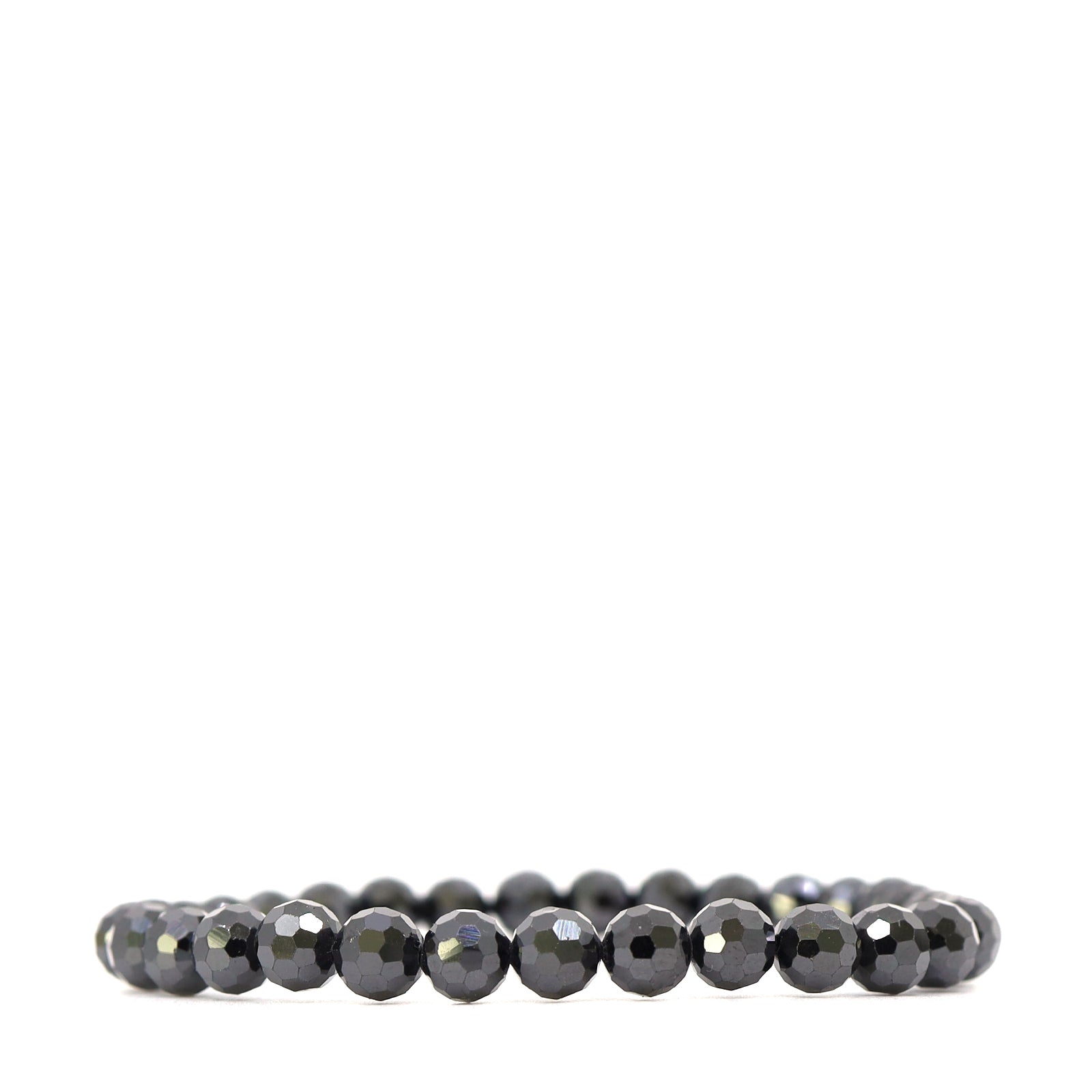 Faceted Black Cubic Zirconia Bracelet