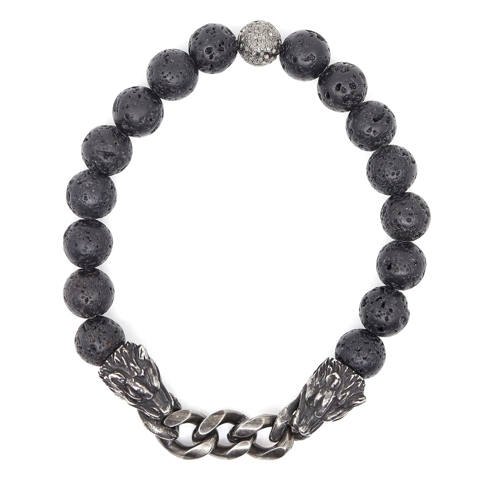 Panther & Black Lava Bracelet