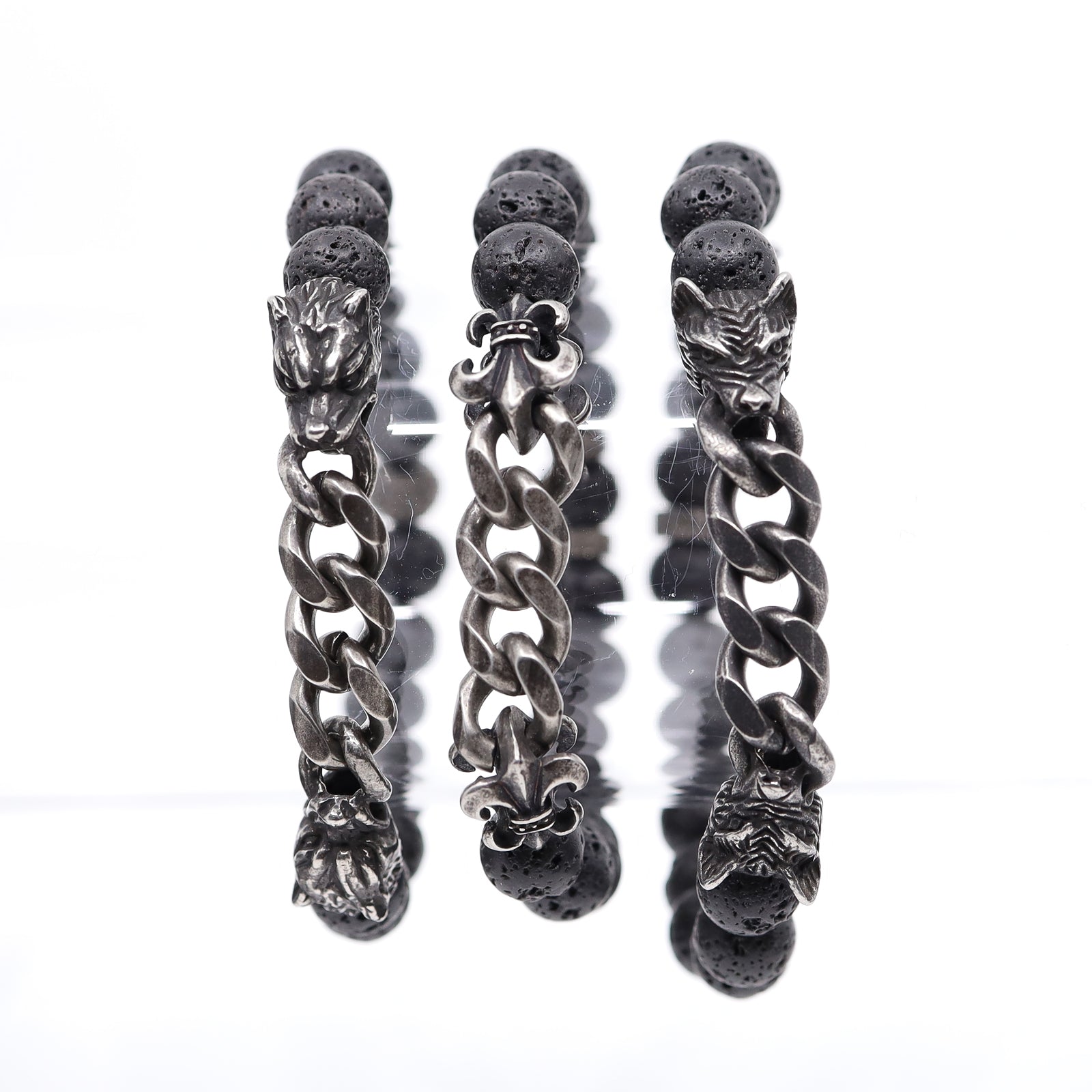 Panther & Black Lava Bracelet