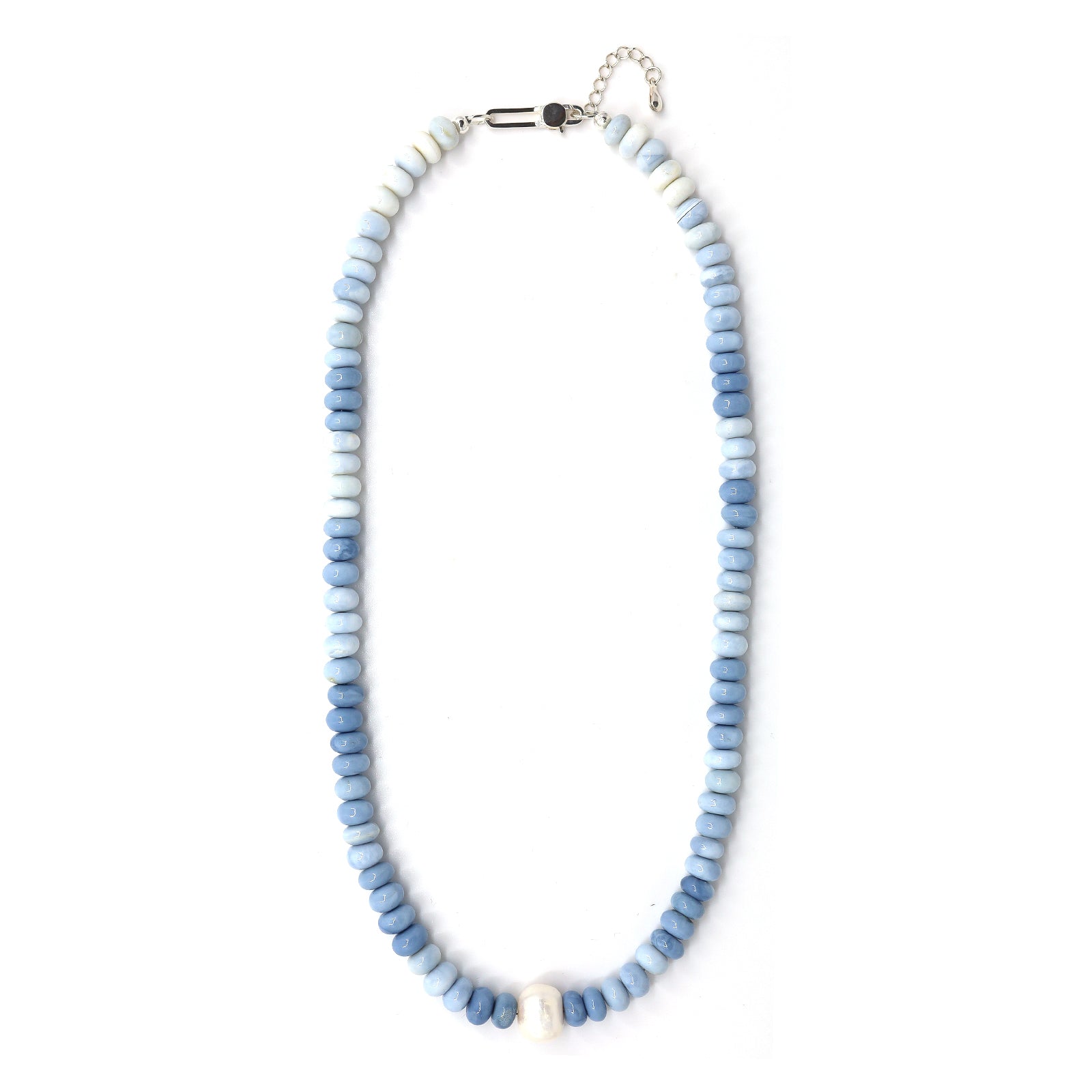 Blue Opal & Freshwater Pearl Necklace