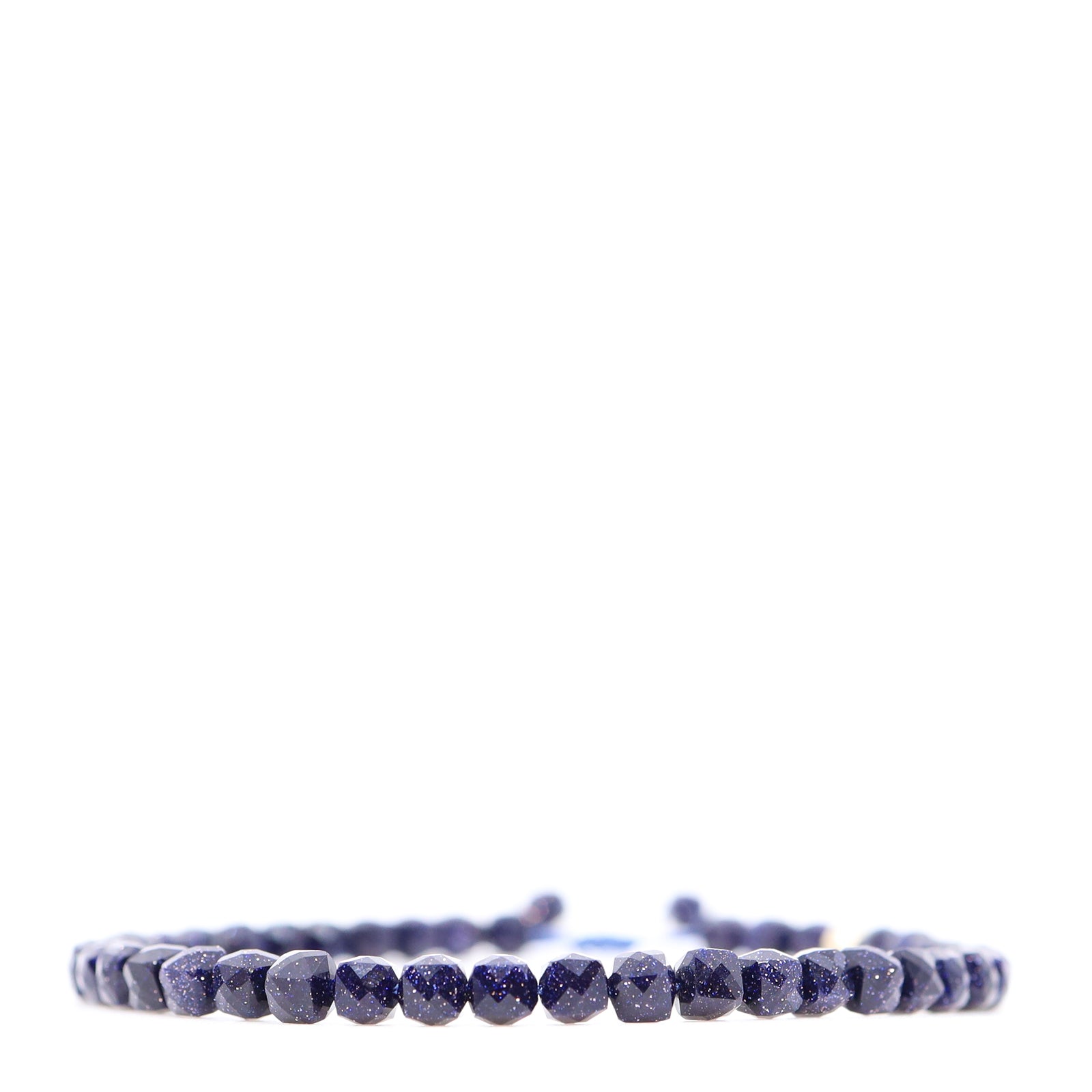 Blue Sandstone & 14K Solid Gold Bracelet