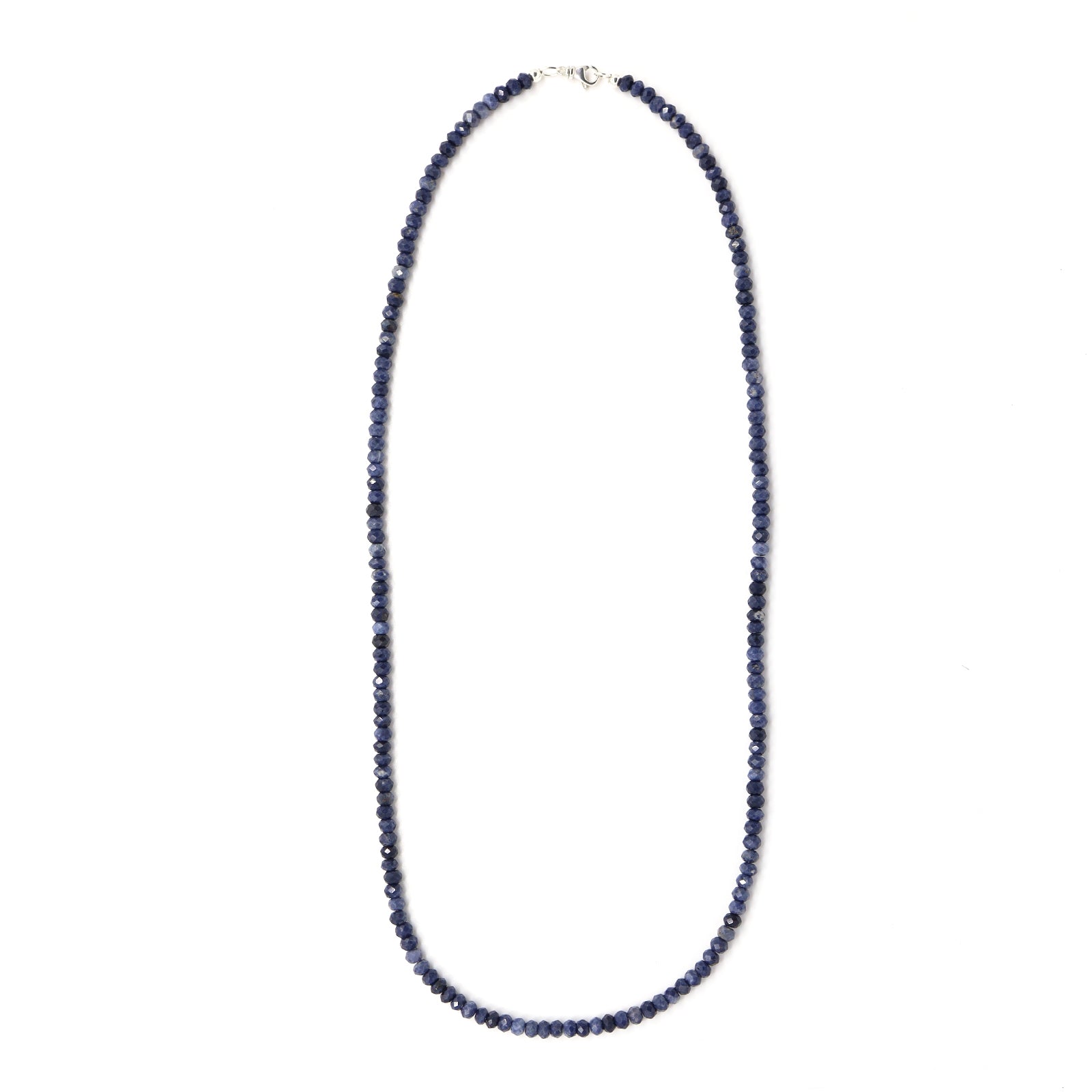 Faceted Natural Blue Sapphire Necklace