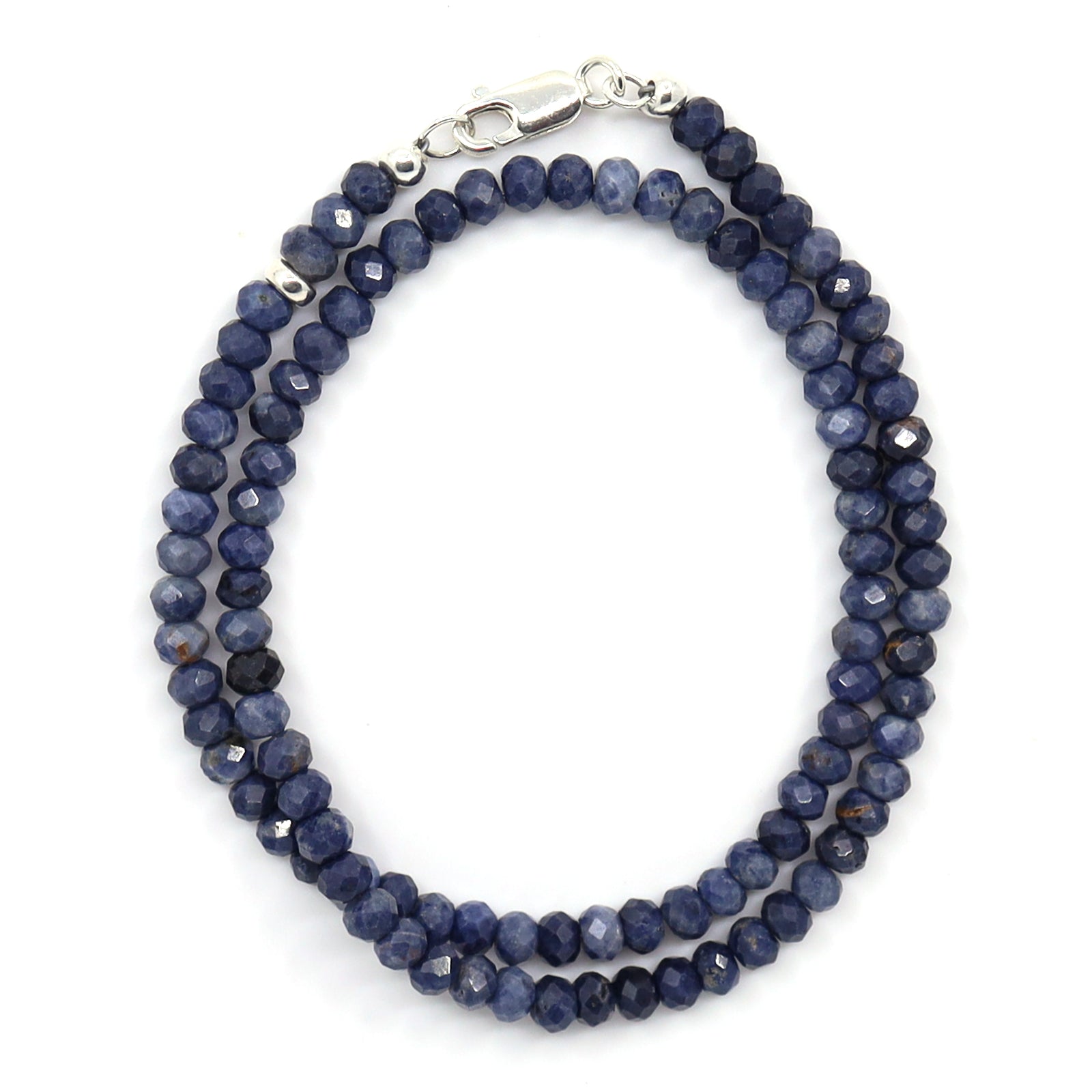 Natural Faceted Blue Sapphire Bracelet