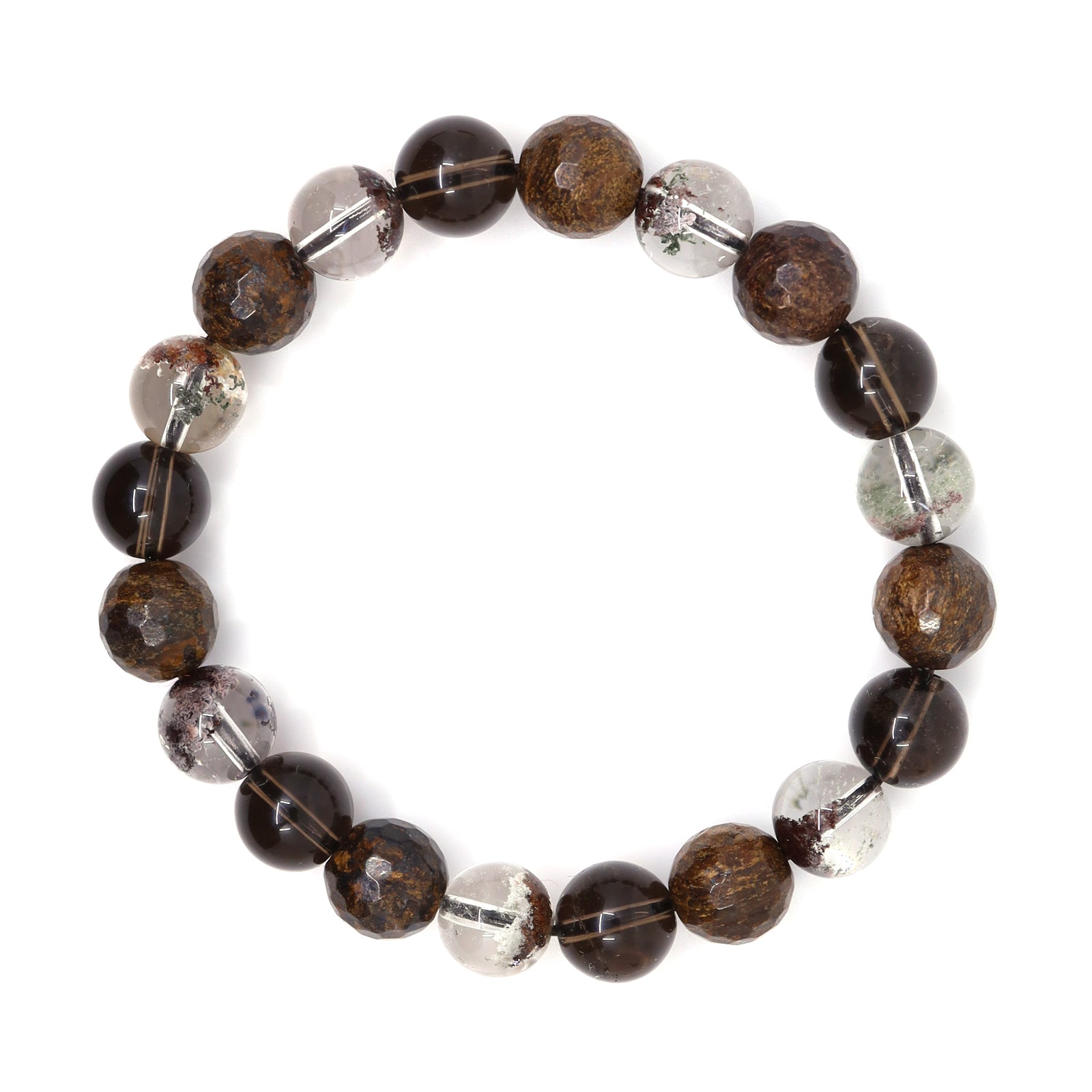 Bronzite, Smoky Quartz & Lodalite Bracelet