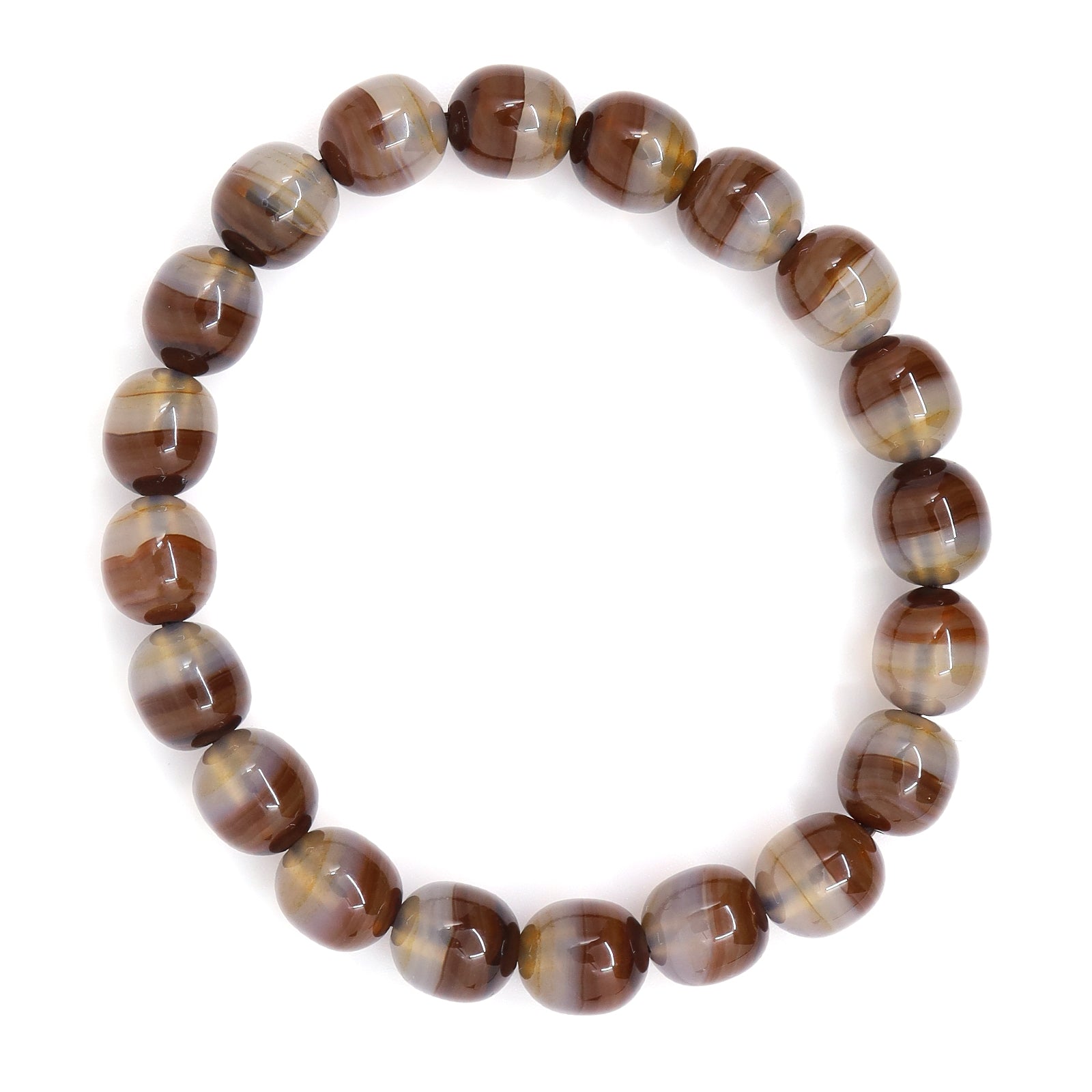 Brown Banded Agate Bracelet