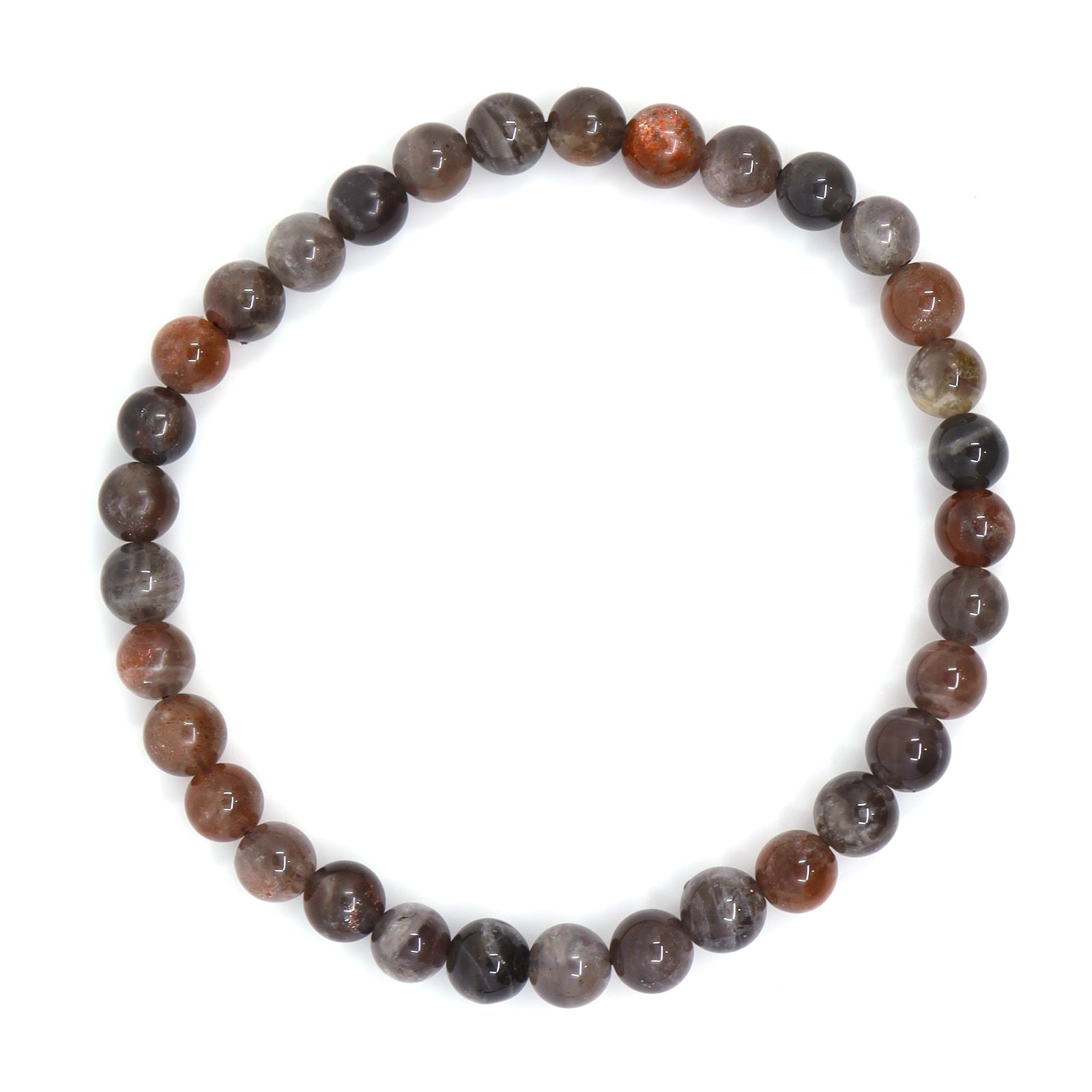 Red, Brown & Black Sunstone Bracelet