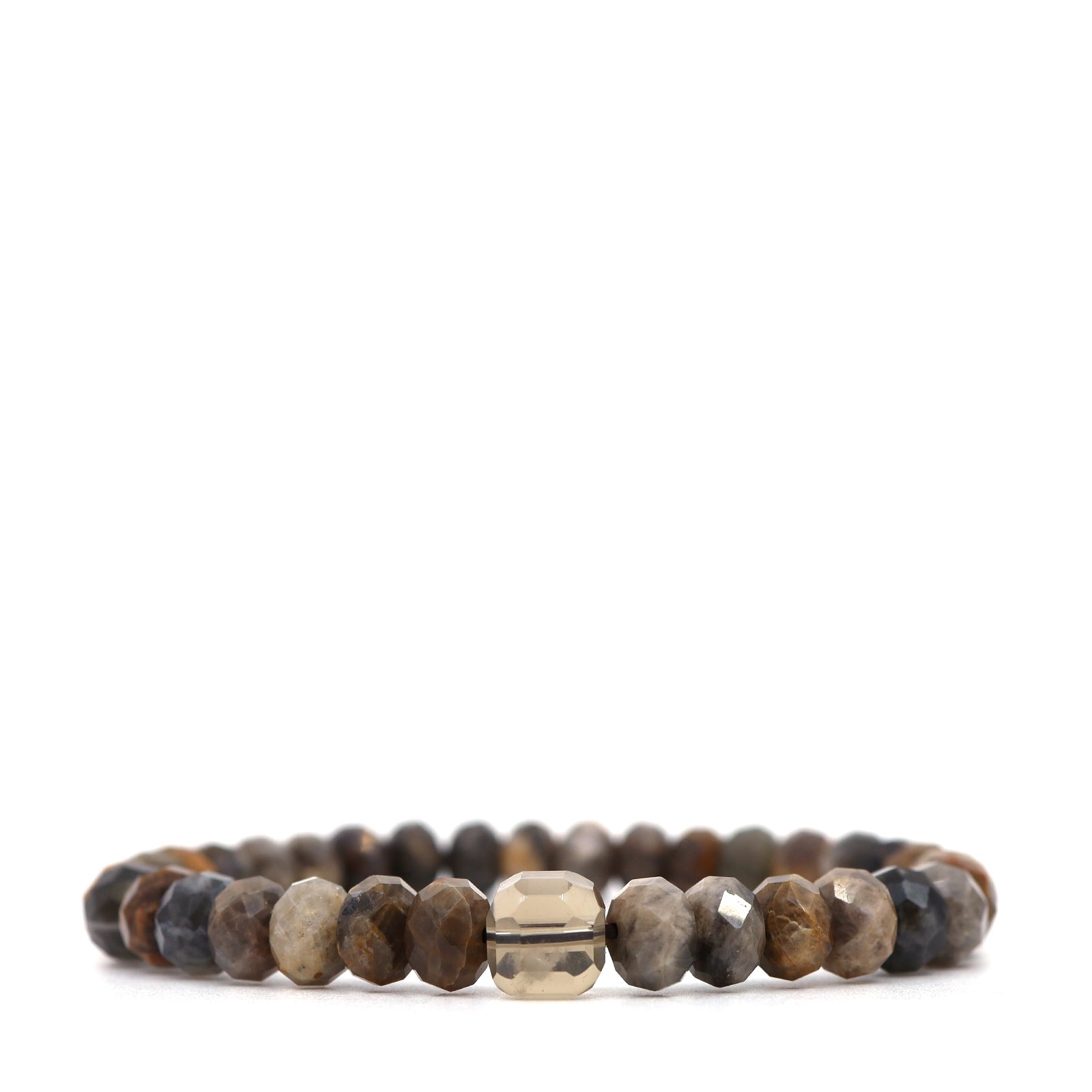 Brown Sunstone & Smoky Quartz Bracelet
