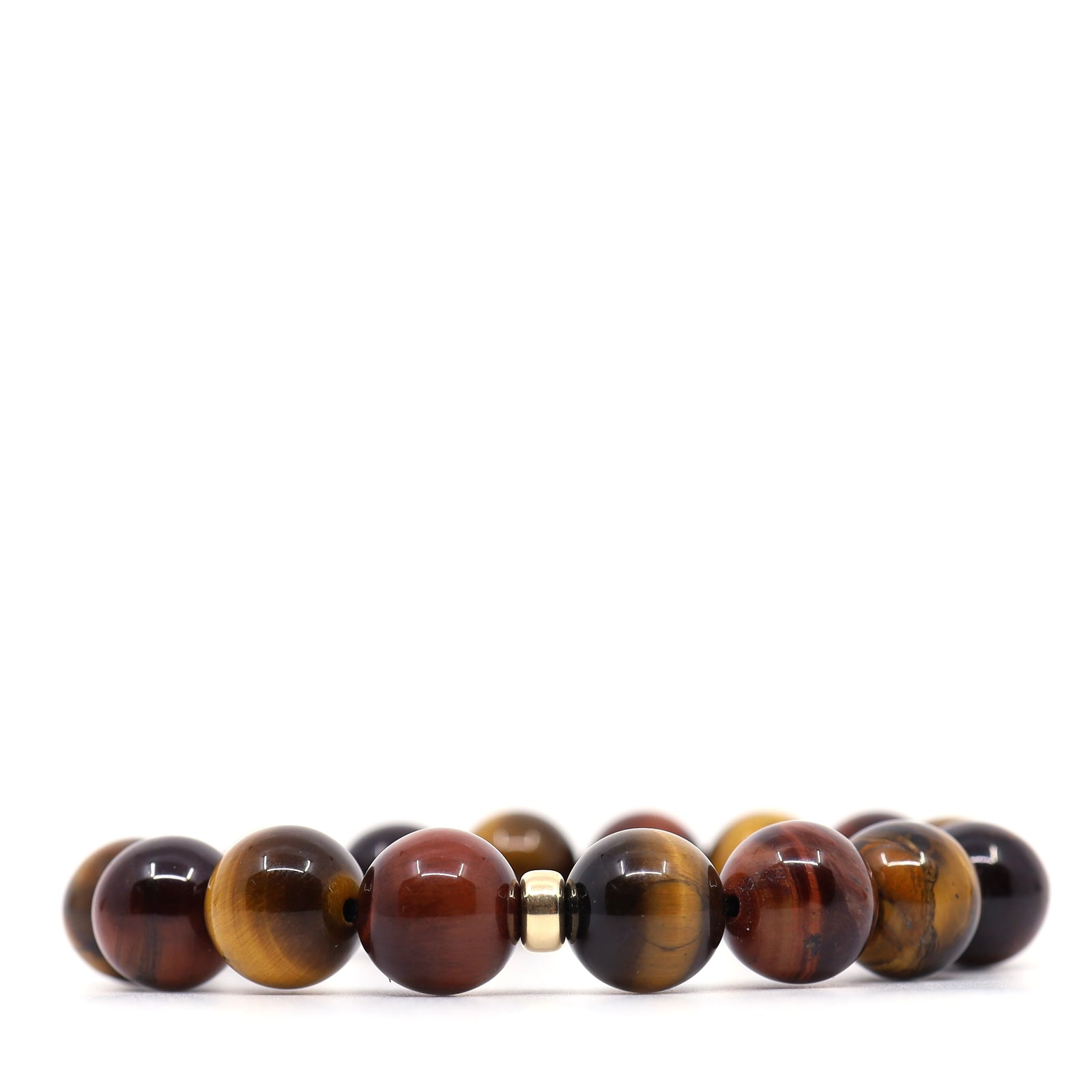 Tiger's Eye & 14K Solid Gold Bracelet