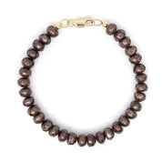 Faceted Brown Freshwater Pearl Bracelet