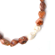 Mexican Fire Opal & Freshwater Pearls Necklace