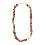 Mexican Fire Opal & Freshwater Pearls Necklace