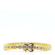 Gold Round Bezel Tennis Bracelet