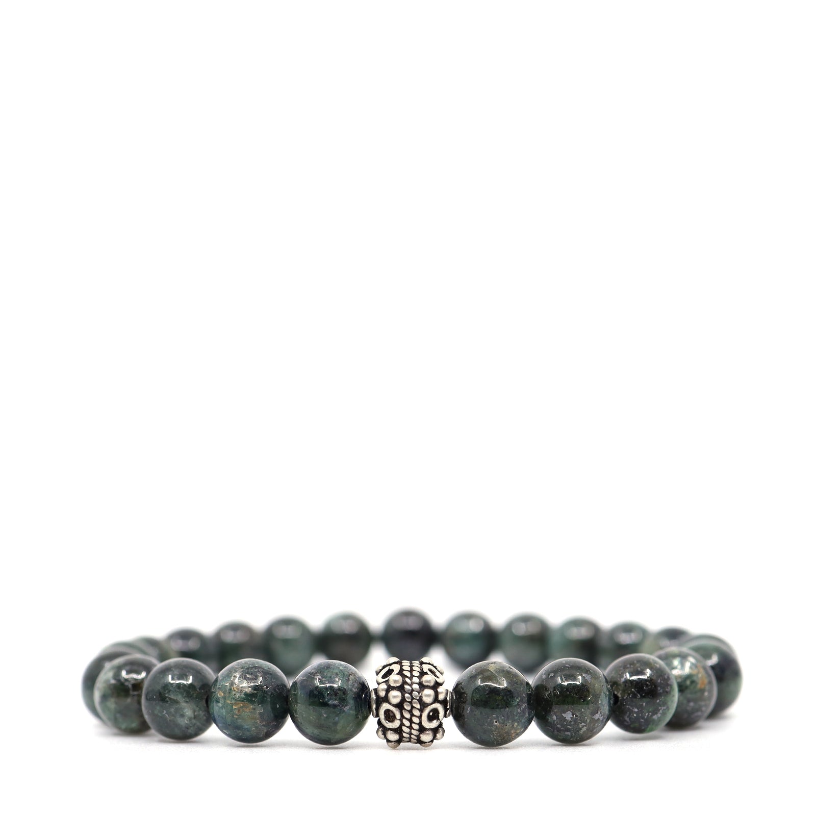 Green Kyanite & Sterling Silver Bracelet