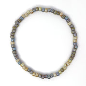 Grey, Blue & Cream Czech Picasso Bracelet