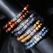 Blue Kyanite & Sterling Silver Valor Word Bracelet