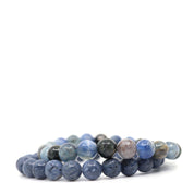 Natural Kyanite & Blue Sponge Coral Bracelet