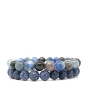 Natural Kyanite & Blue Sponge Coral Bracelet