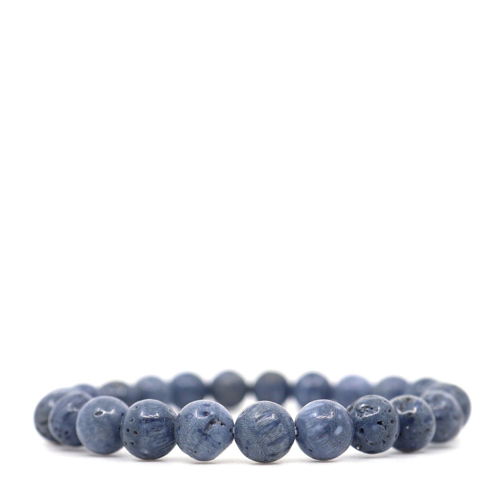 Natural Kyanite & Blue Sponge Coral Bracelet