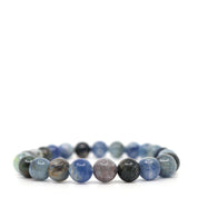 Natural Kyanite & Blue Sponge Coral Bracelet