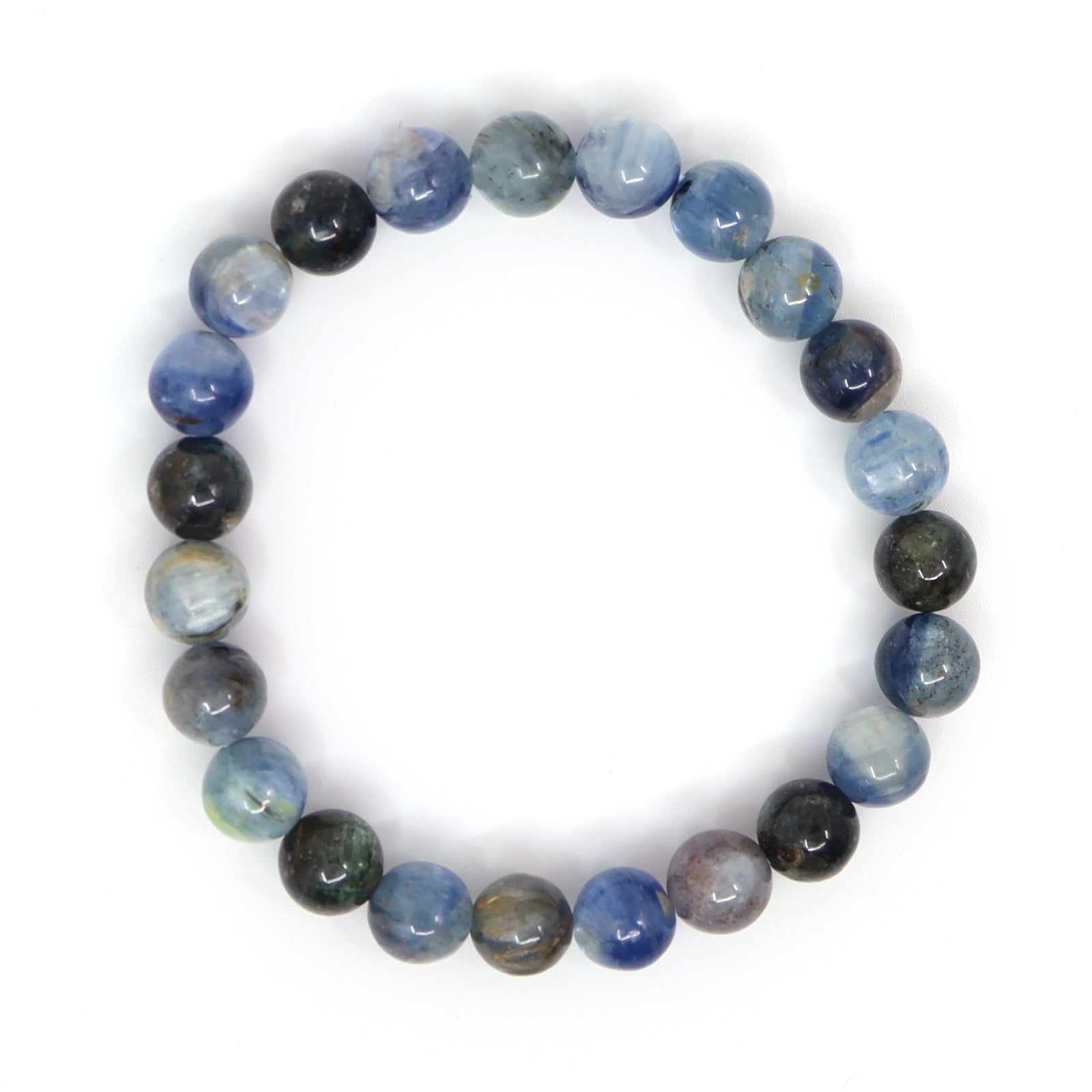 Natural Kyanite & Blue Sponge Coral Bracelet