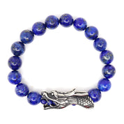 Lapis Lazuli & Stainless Steel Dragon Bracelet