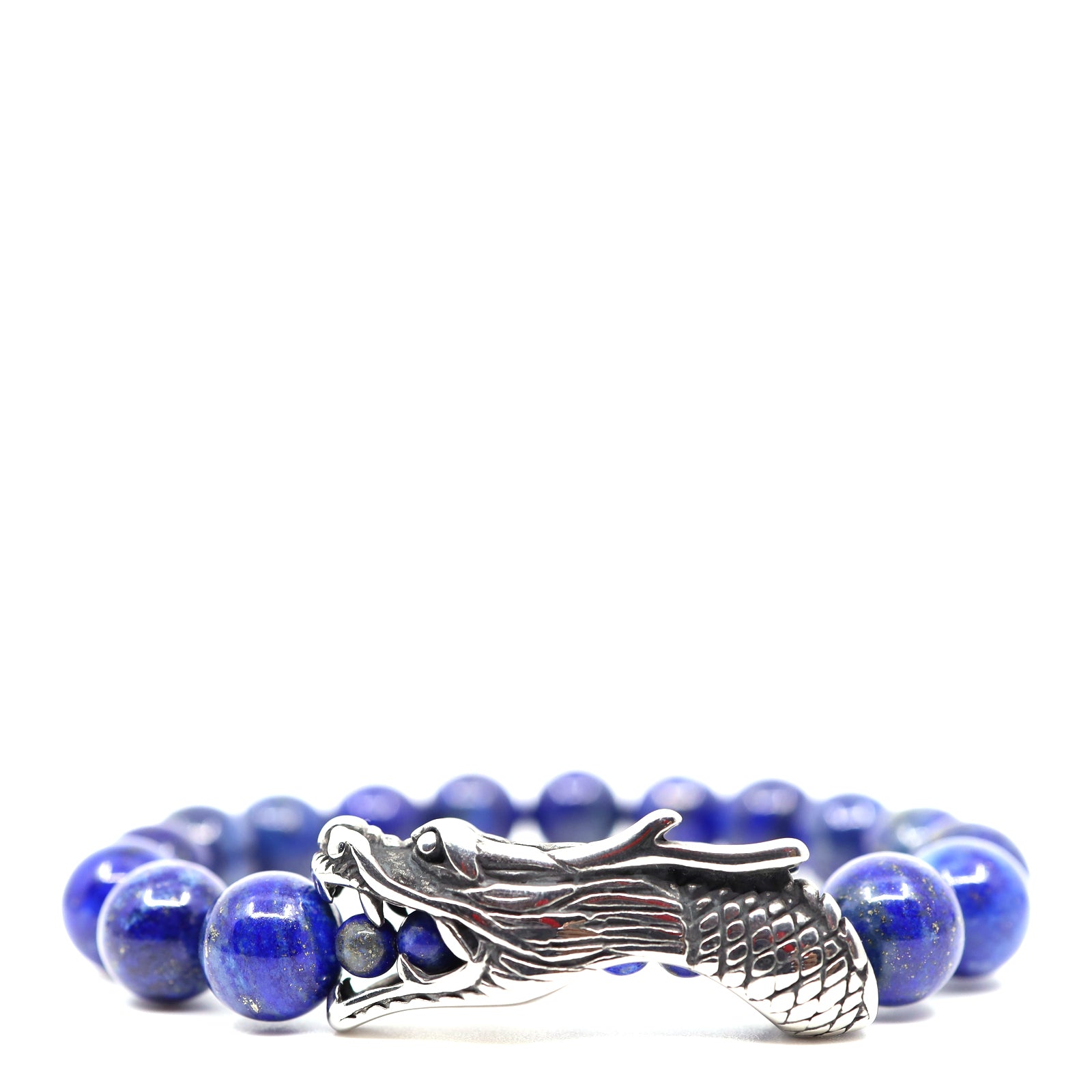 Lapis Lazuli & Stainless Steel Dragon Bracelet