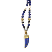 Lapis Lazuli Tibetan Horn Necklace