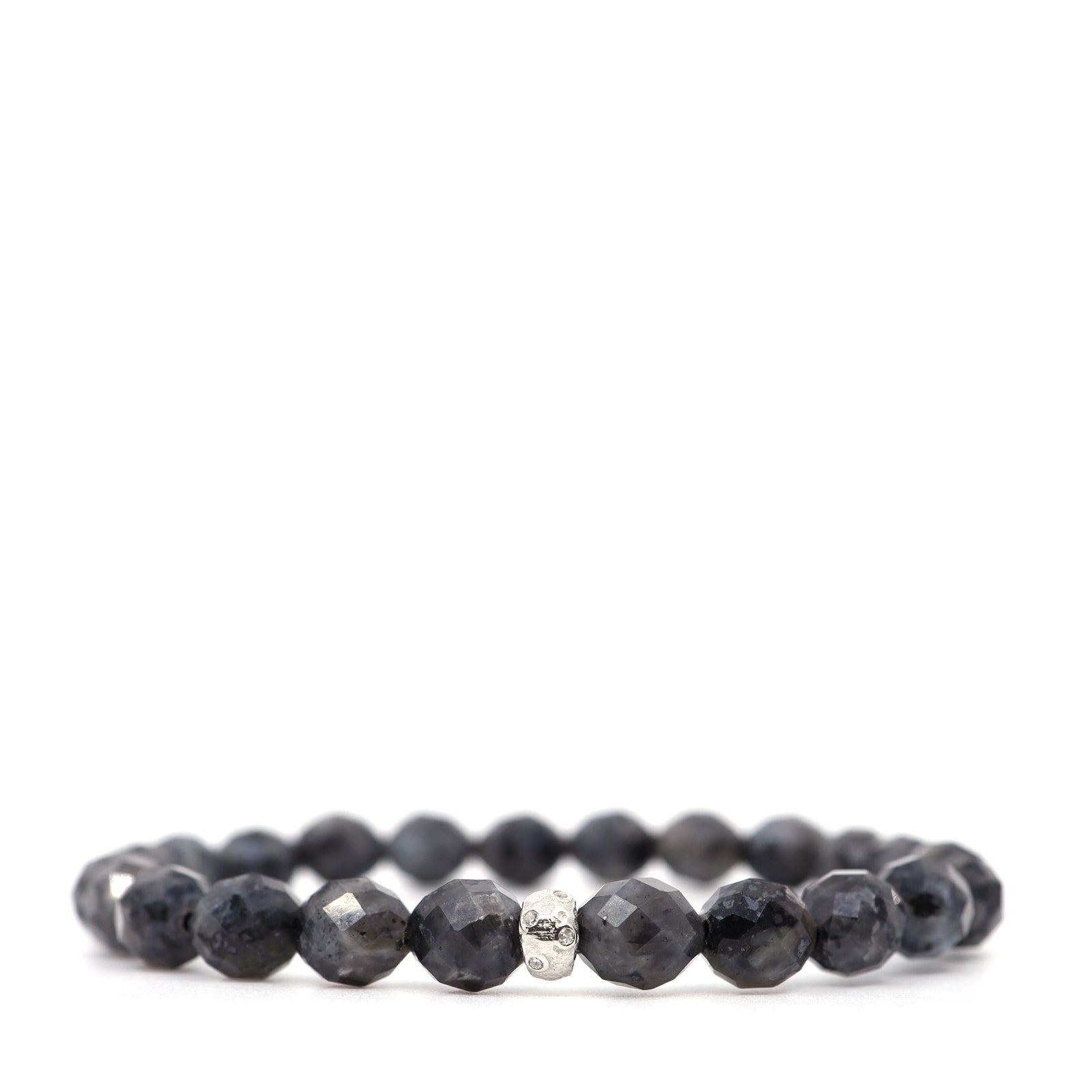 Larvikite & Sterling Silver Bracelet