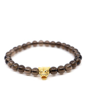 Smoky Quartz & Leopard Bracelet