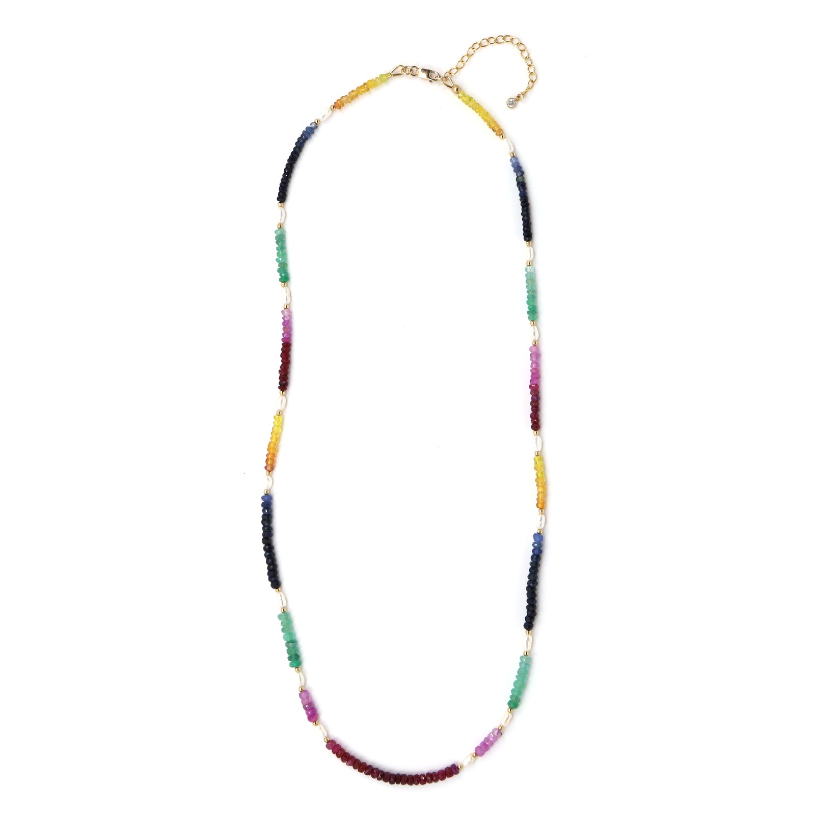 Mixed Sapphire & Freshwater Pearls Necklace