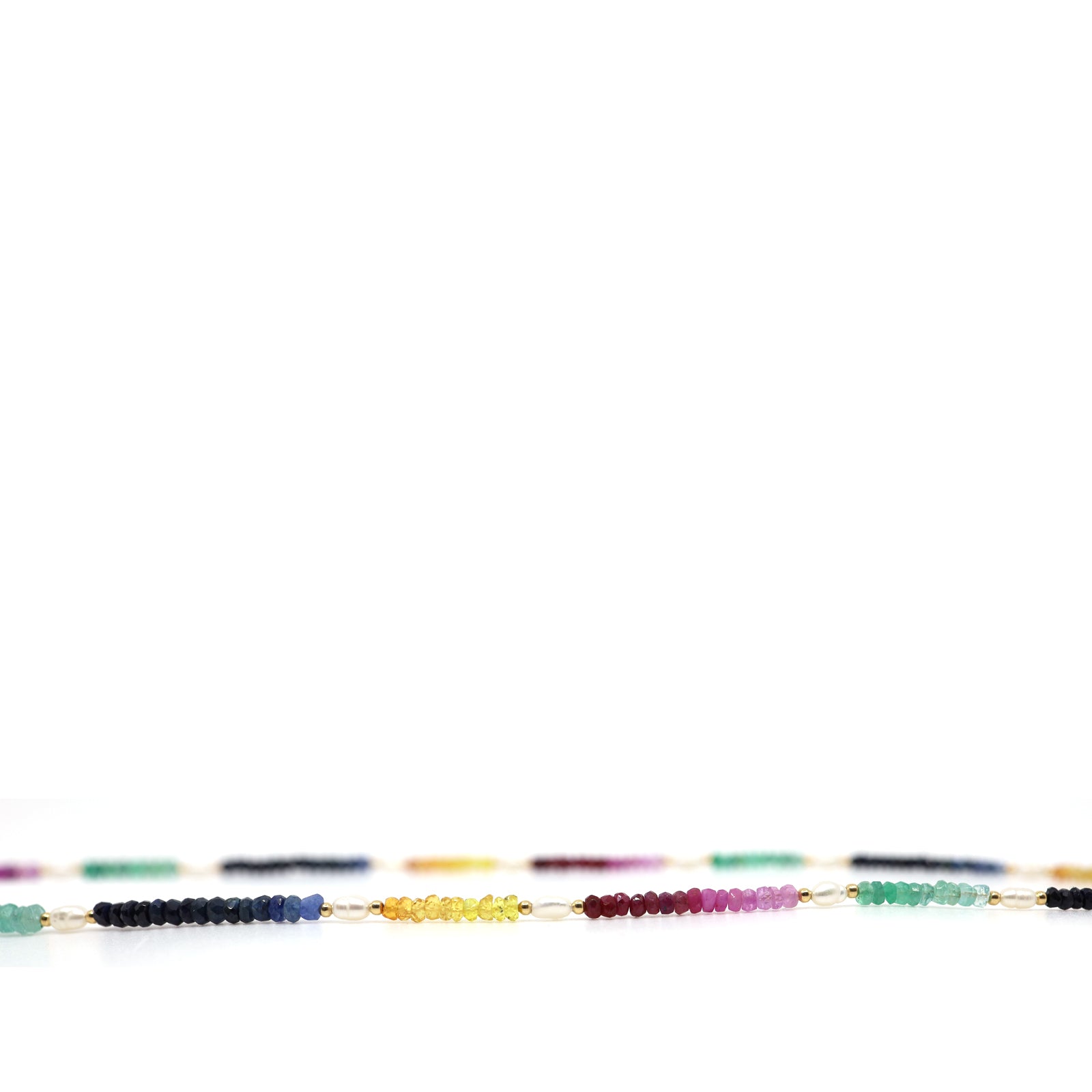 Mixed Sapphire & Freshwater Pearls Necklace