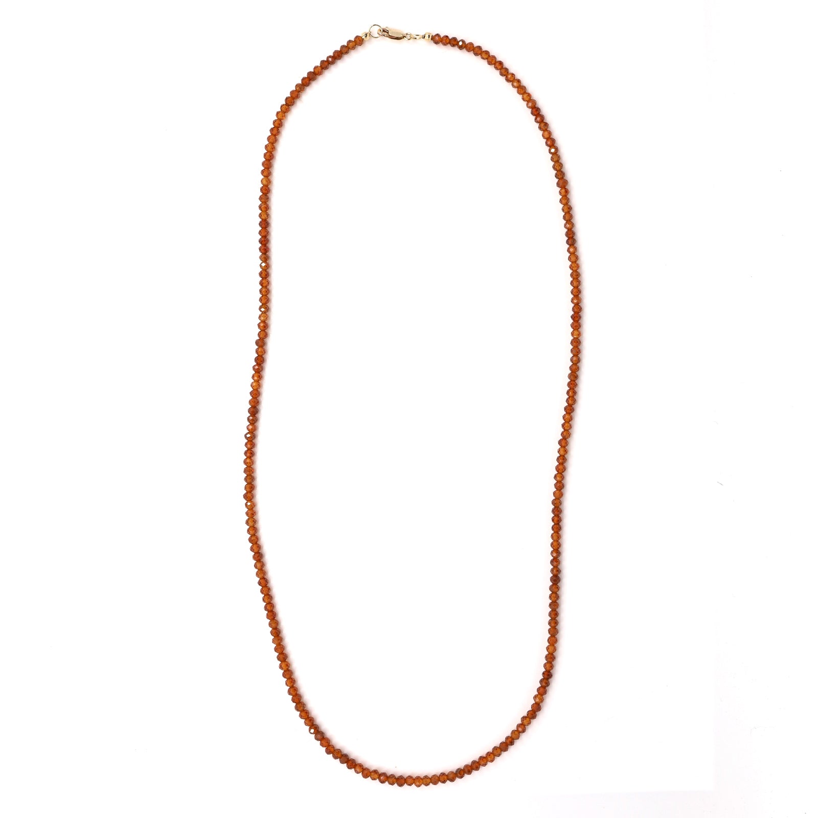 Dainty Orange Garnet Necklace