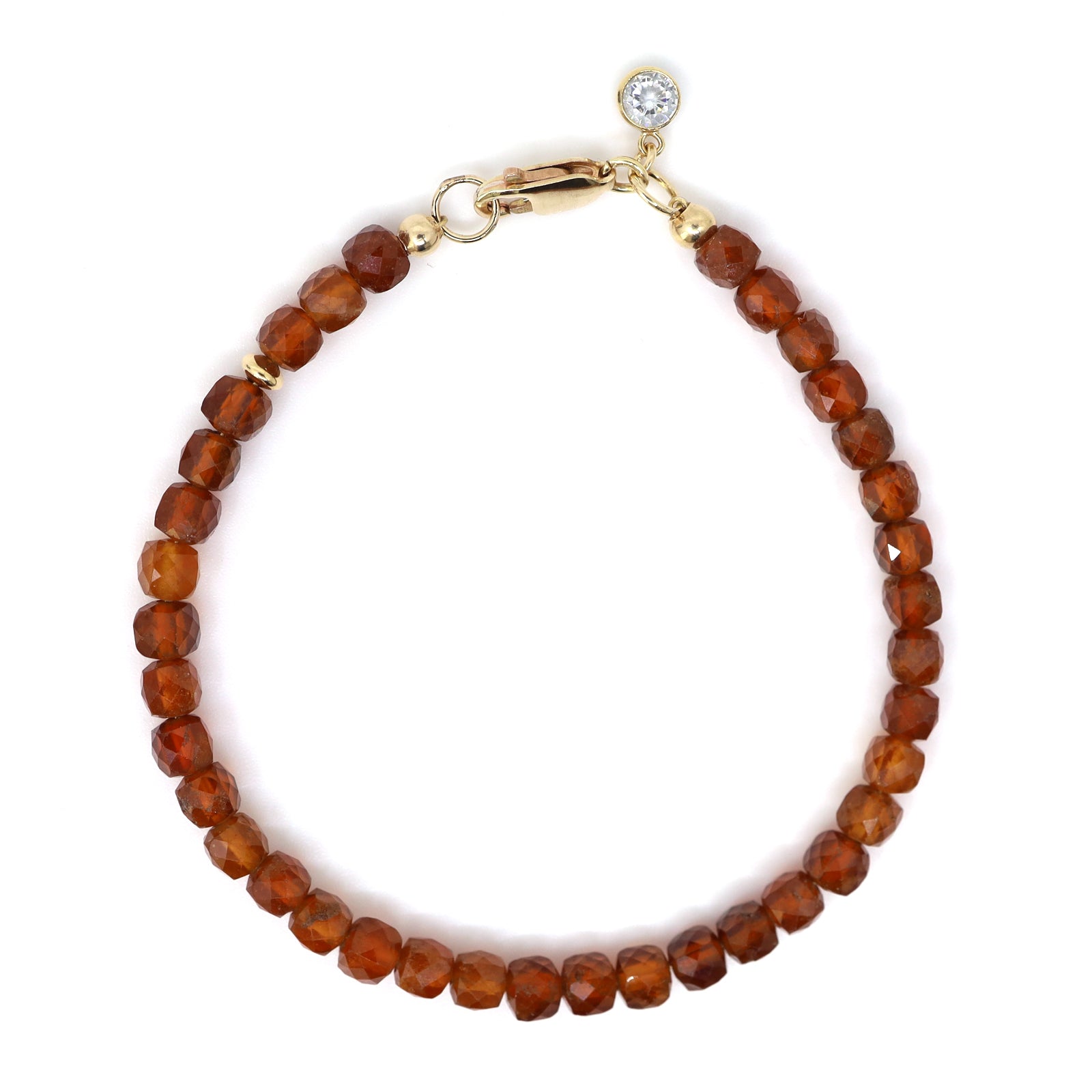 Hessonite Orange Garnet Bracelet