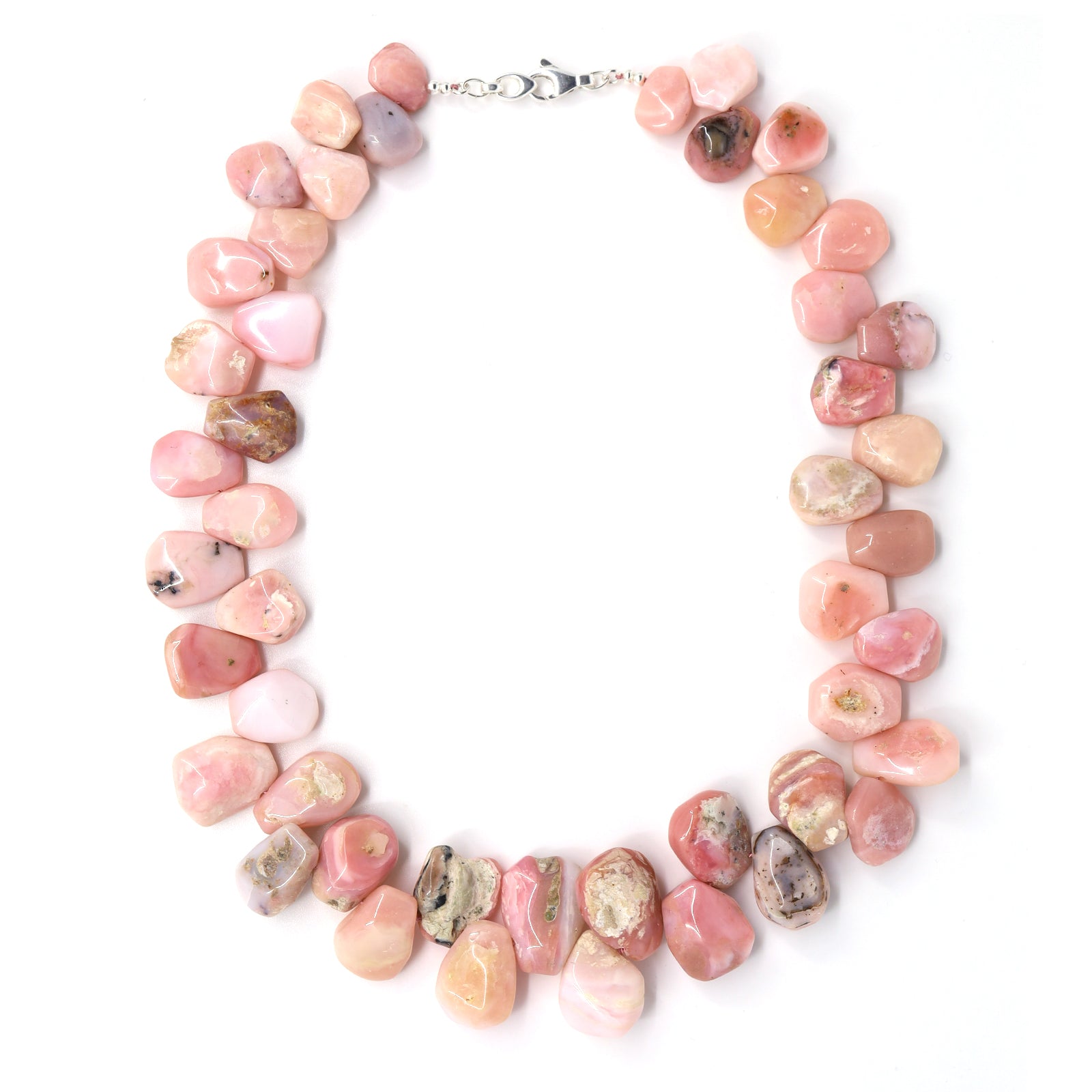 Pink Opal Teardrop Necklace