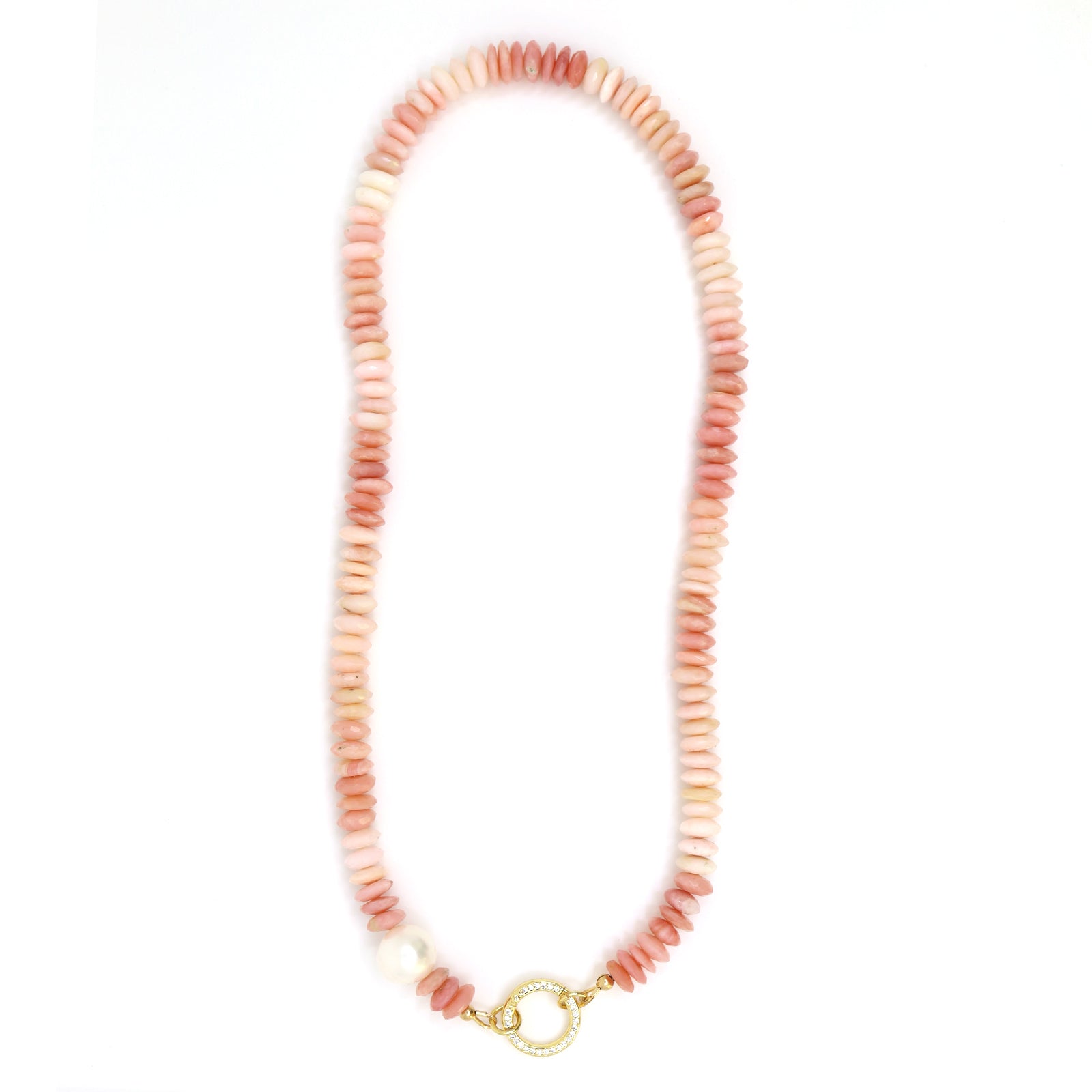 Pink Opal & Freshwater Pearl Necklace