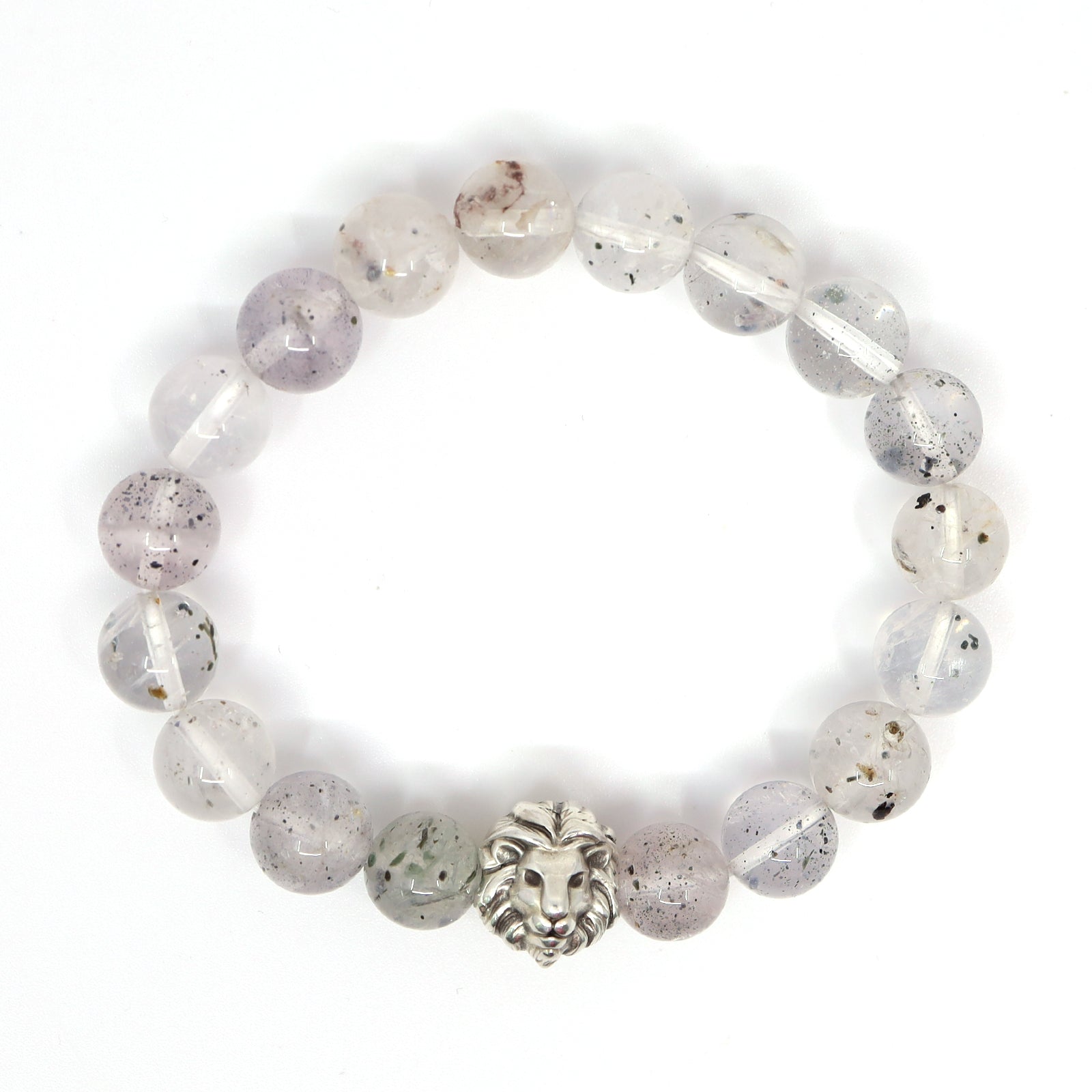 Quartz with Mica & Lion Bracelet