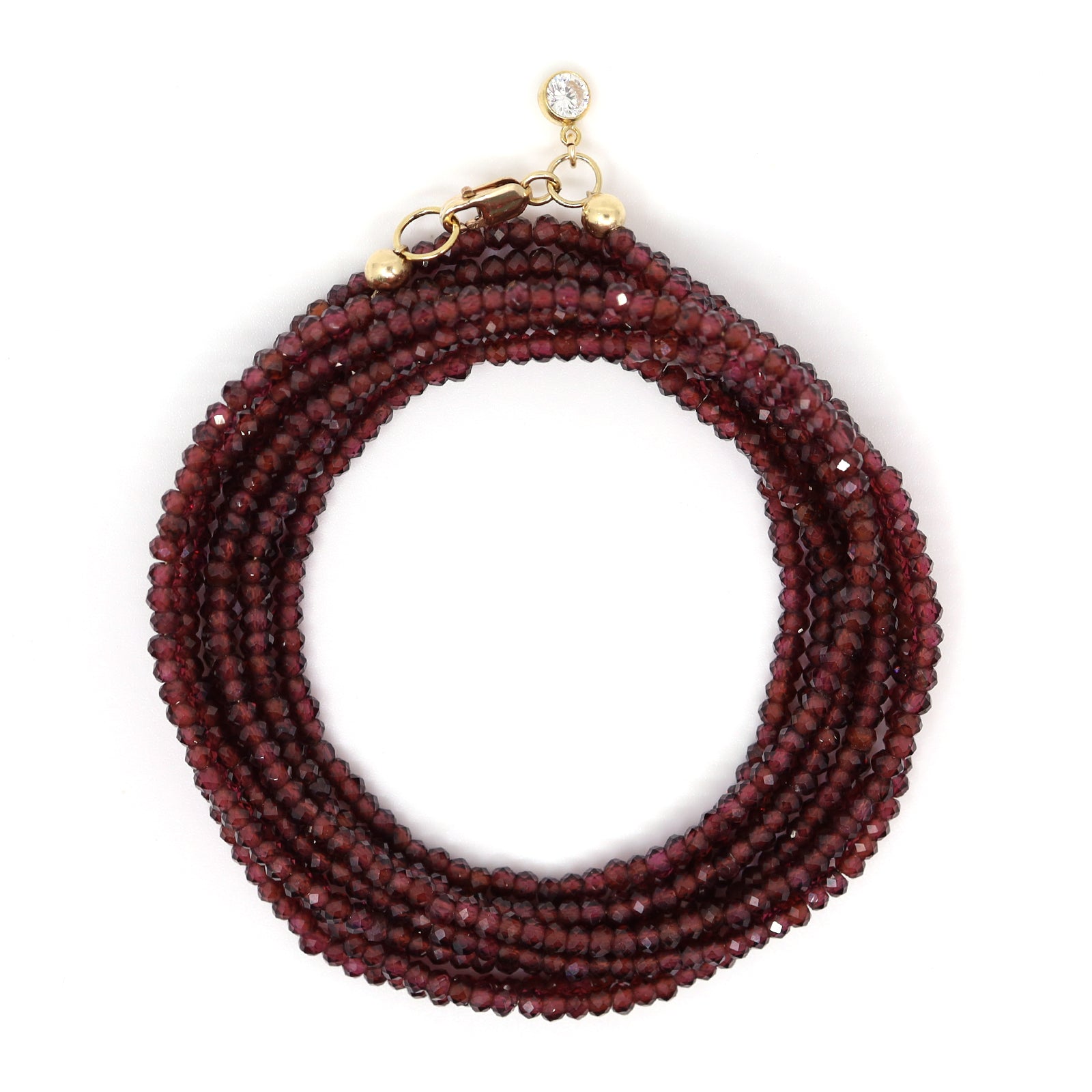 Red Garnet Wrap Bracelet