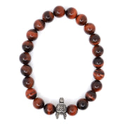Spartan Helmet & Red Tiger's Eye Bracelet