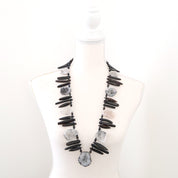 Sea Erchin, Druzy Agates & Blue Dumortierite Statement Necklace